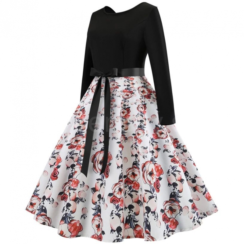 krátké šaty s rukávy retro květované vintage 50´s 60´s 