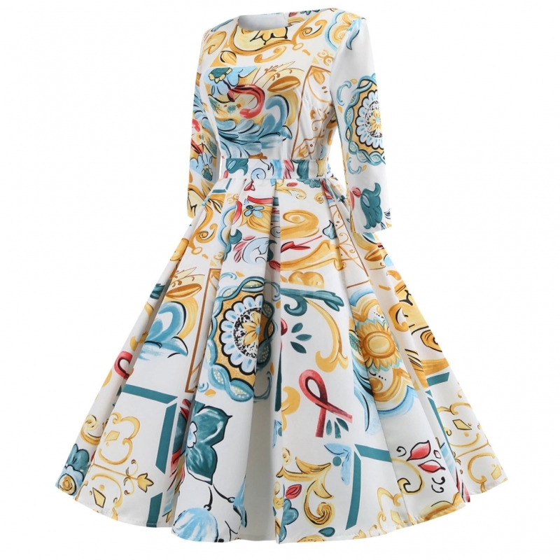 krátké šaty s rukávy retro  vintage 50´s 60´s  classic  světlé