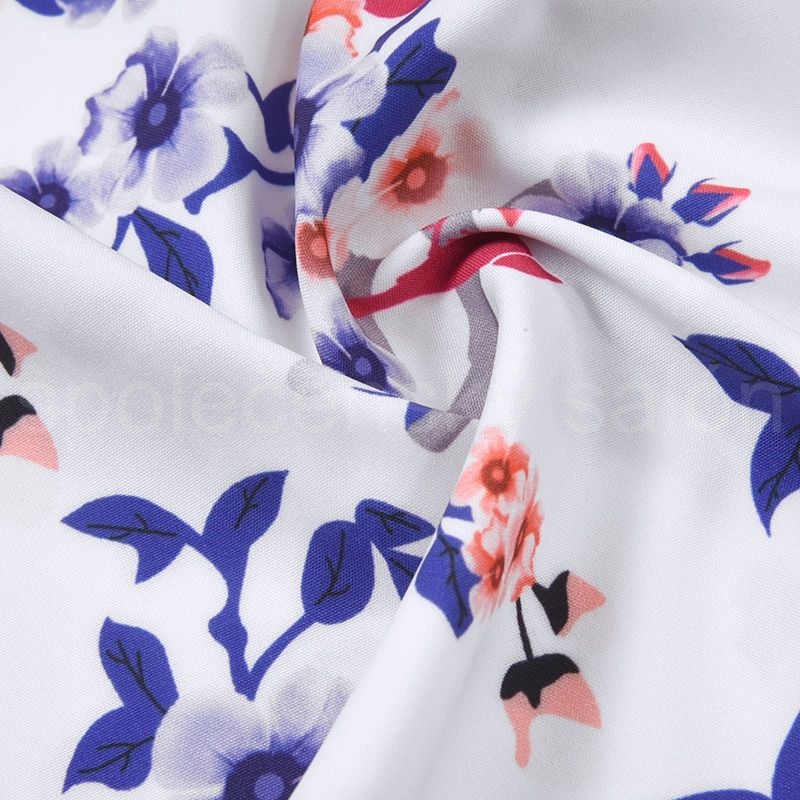krátké šaty retro  vintage 50´s 60´s vzorované bílé květy