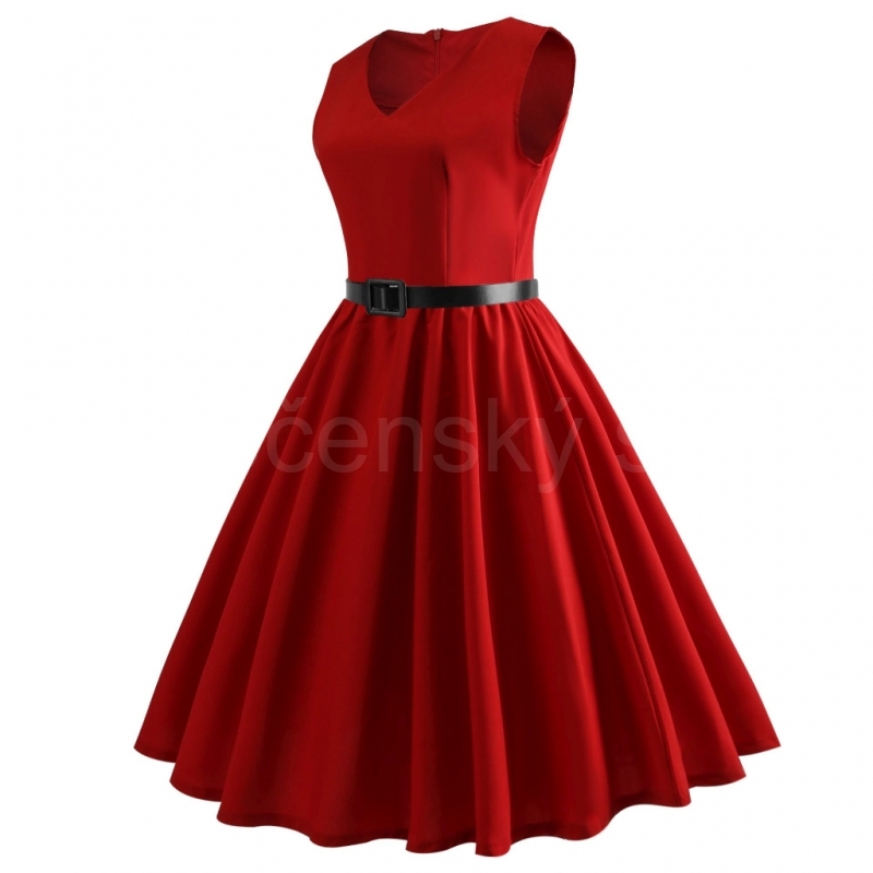 krátké šaty retro  vintage 50´s 60´s červené