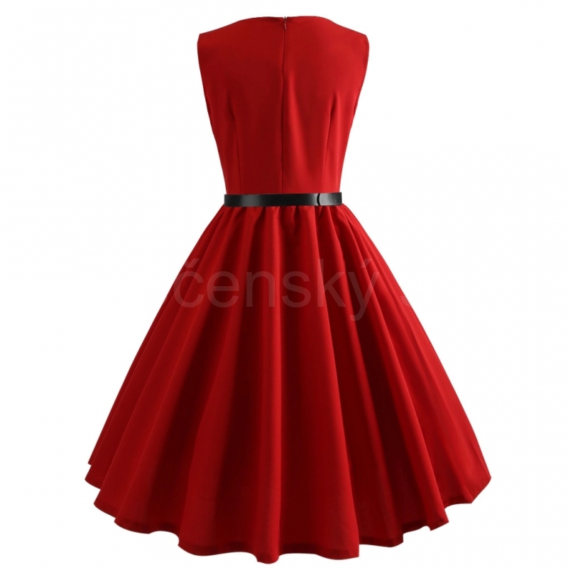 krátké šaty retro  vintage 50´s 60´s červené