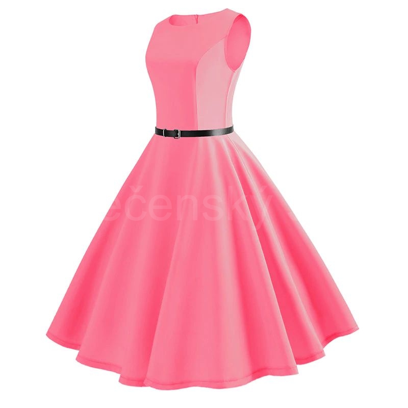 krátké šaty retro  vintage 50´s 60´s s růžové