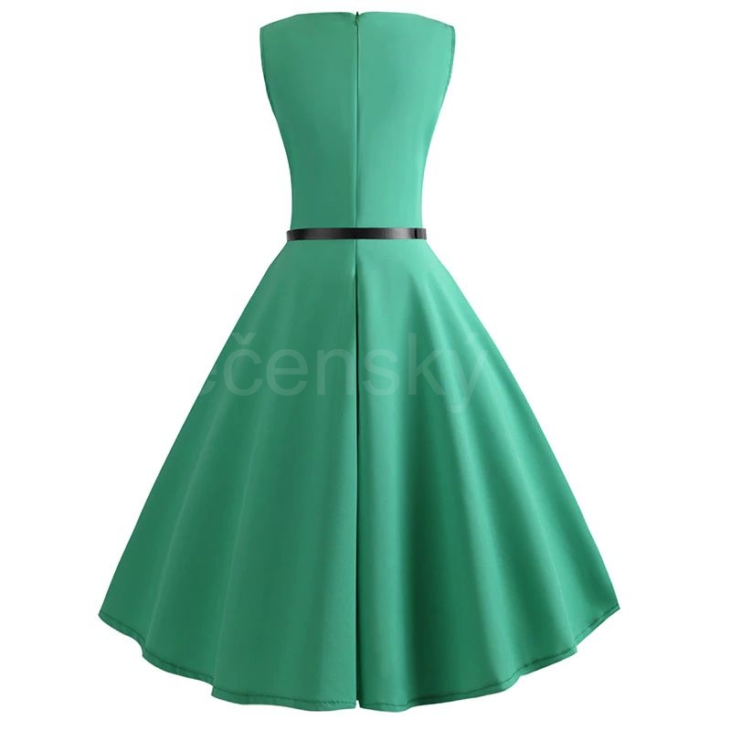 krátké šaty retro  vintage 50´s 60´s s zelenkavé