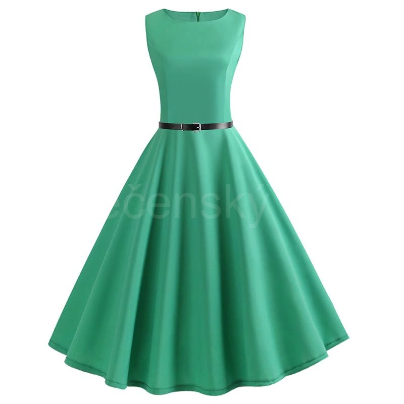 krátké šaty retro  vintage 50´s 60´s s zelenkavé