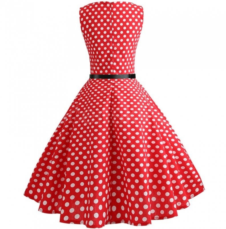 krátké šaty retro  vintage 50´s 60´s  puntíčky červenobílé 