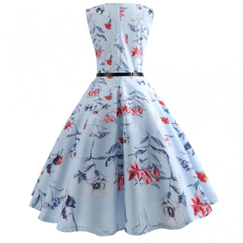 krátké šaty retro  vintage 50´s 60´s modré světlé