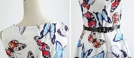 krátké šaty retro  vintage 50´s 60´s  motýlci
