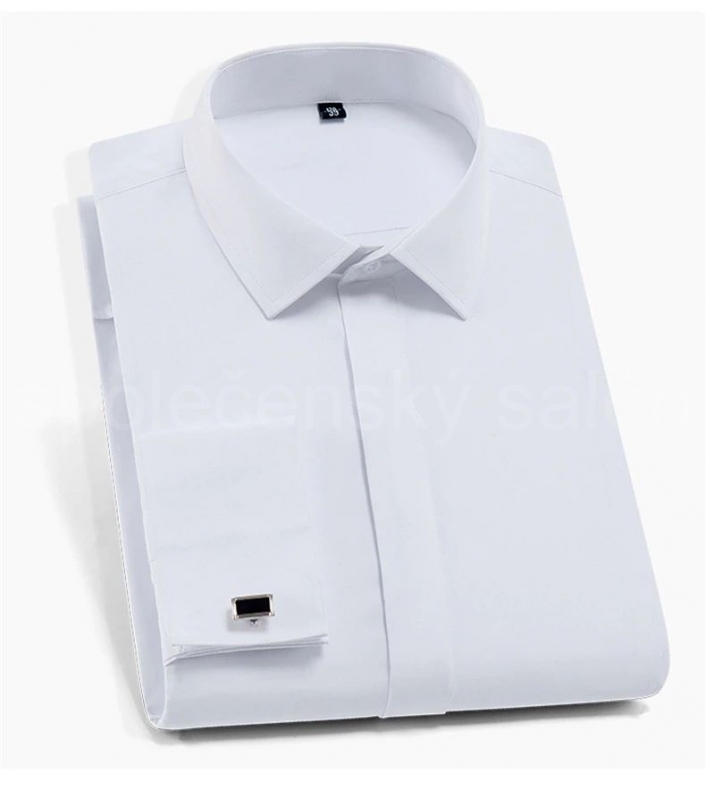 košile pánská bílá ke smokingu na manžetové knoflíčky