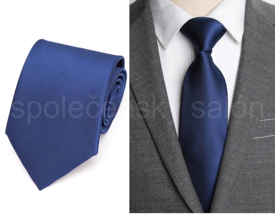 kravata pánská společenská modrá