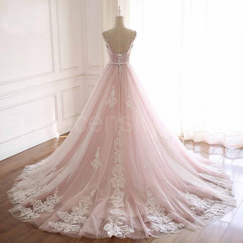 svatební šaty Annabella pink