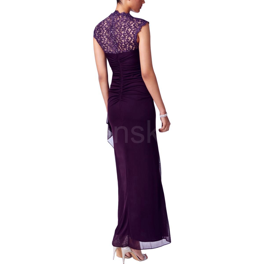 fialové dlouhé společenské šaty XSCAPE 
