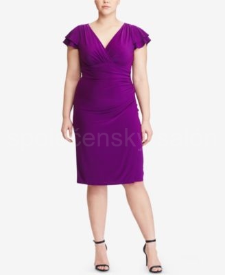 krátké fialové společenské šaty RALPH LAUREN