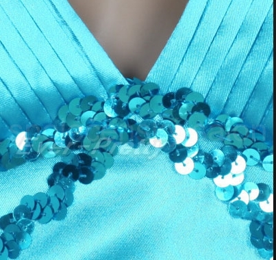 azure společenské šaty modré