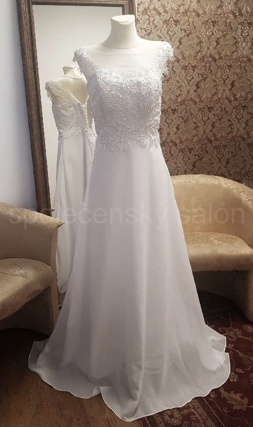 svatební šaty šifonové vintage s krajkou