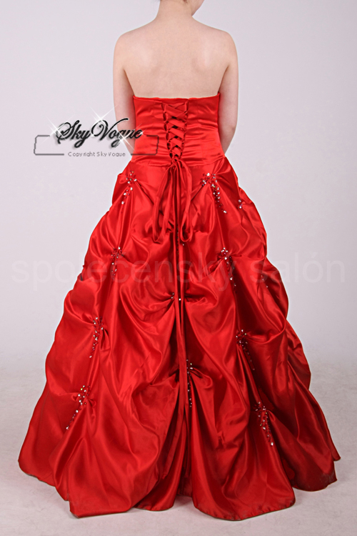 Katarine červené plesové šaty 