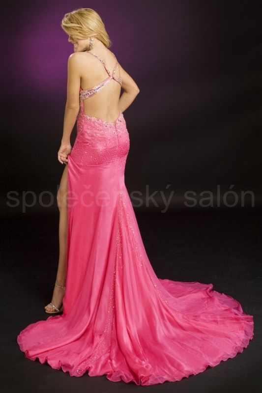 luxusní pohádkové plesové šaty růžové