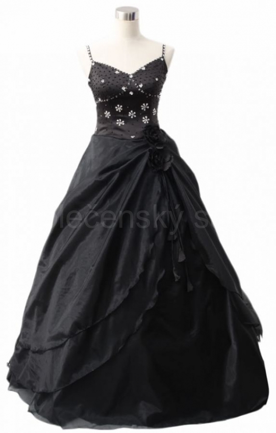 plesové šaty černé luxusní