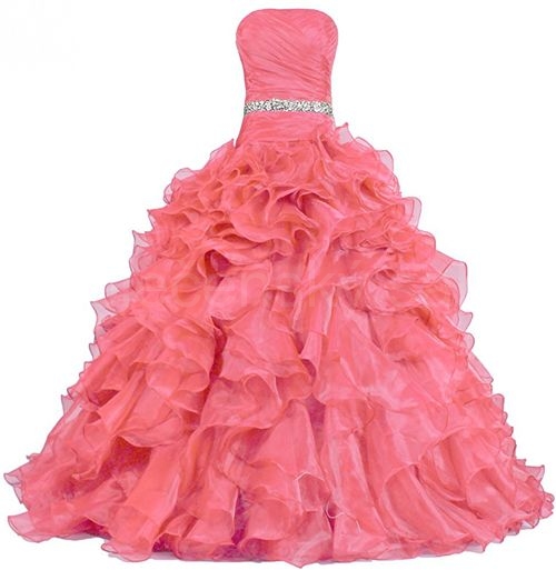 plesové šaty lososové princeznovské růžové na maturitní ples