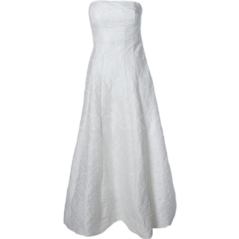 Ralph Lauren bílé jednoduché svatební šaty