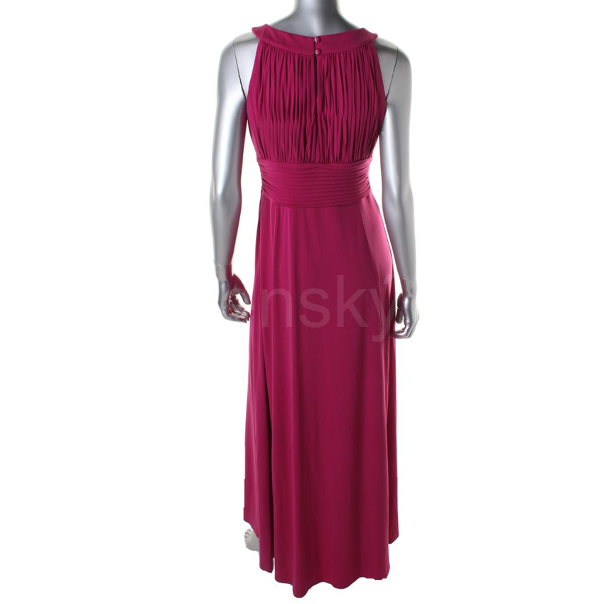Sangria dlouhé růžové vínové společenské šaty